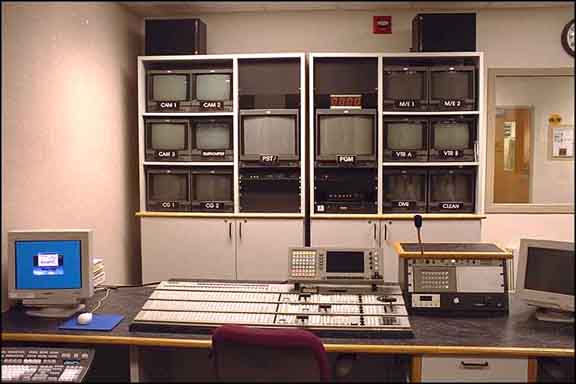 Television broadcast furniture — production desk and control room